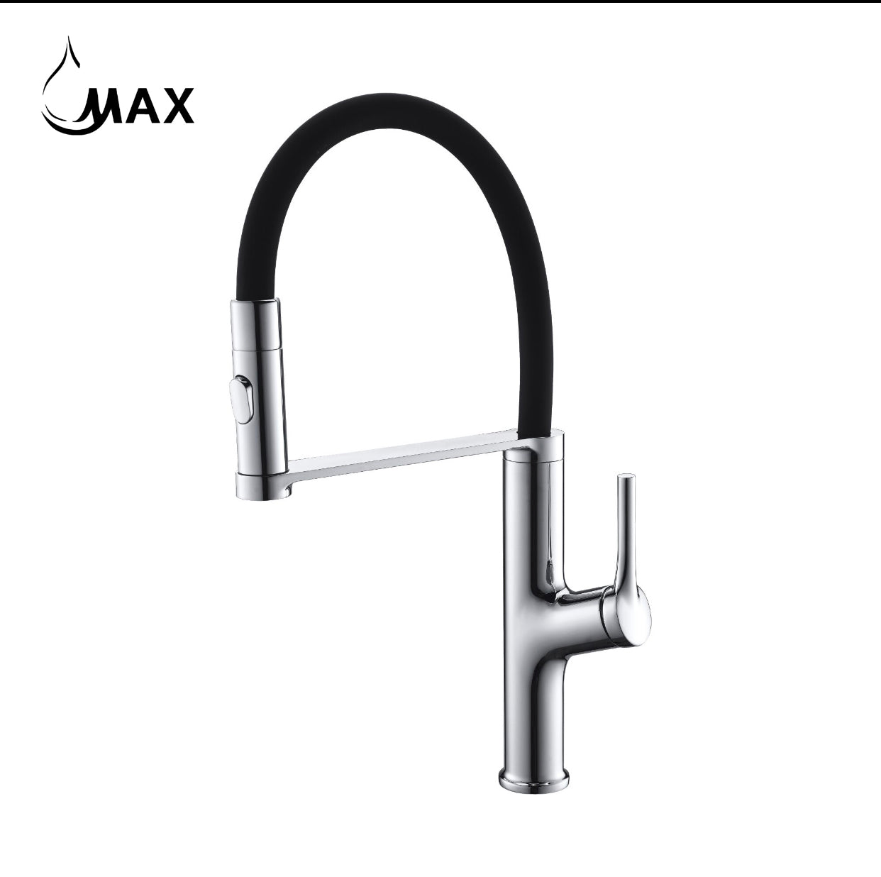 MAX Faucets Canada, Pull-Down Kitchen Faucet 18" Single Handle Flexible Rubber