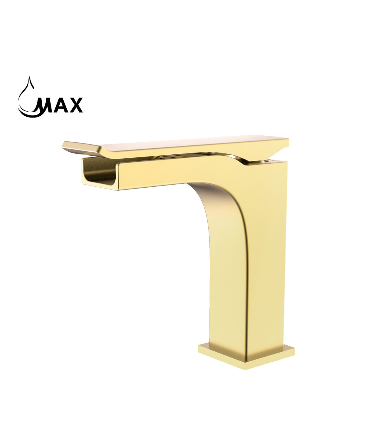 MAX Faucets Canada, Waterfall Single Handle Bathroom Faucet Brushed Gold Finish